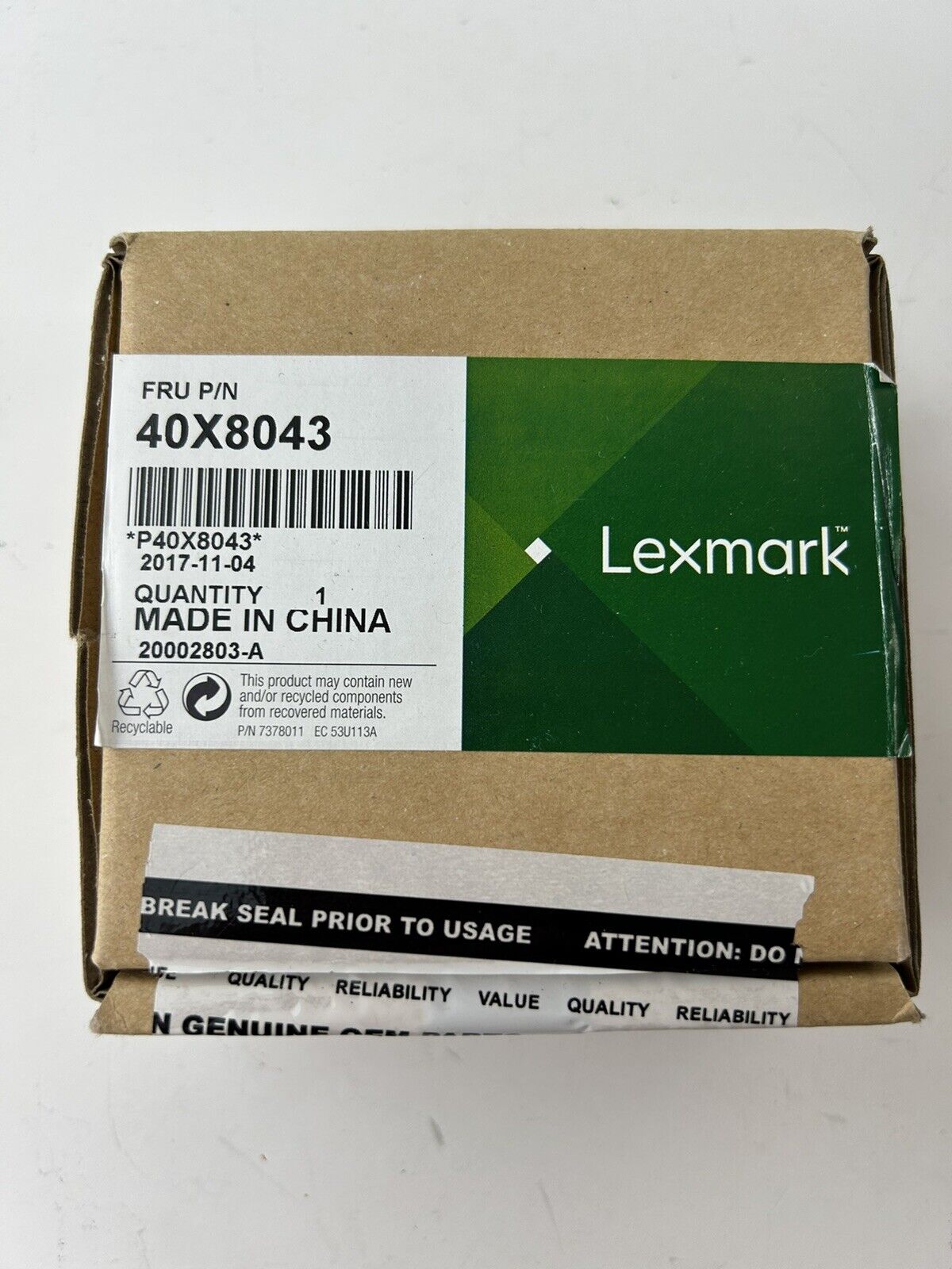40X8043 Lexmark Genuine OEM Duplex Input Sensor