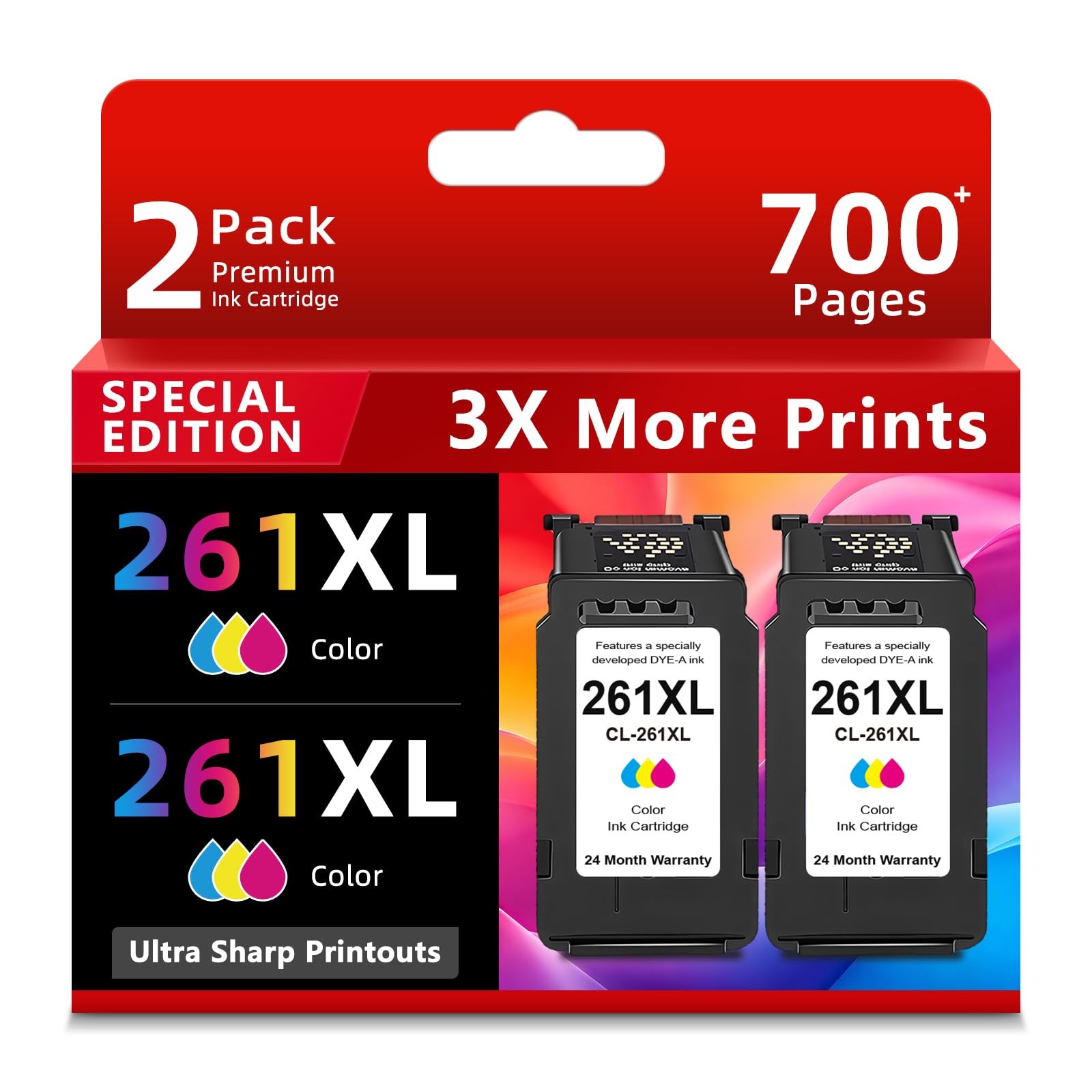 Ankink Compatible Ink Cartridge Replacement For Canon CL 261 XL CL