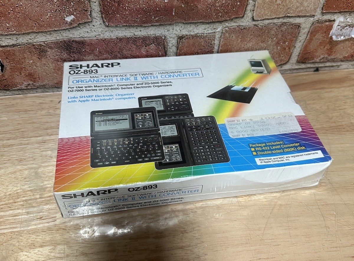 NEW Sharp OZ-893 Organizer Link II w/Converter