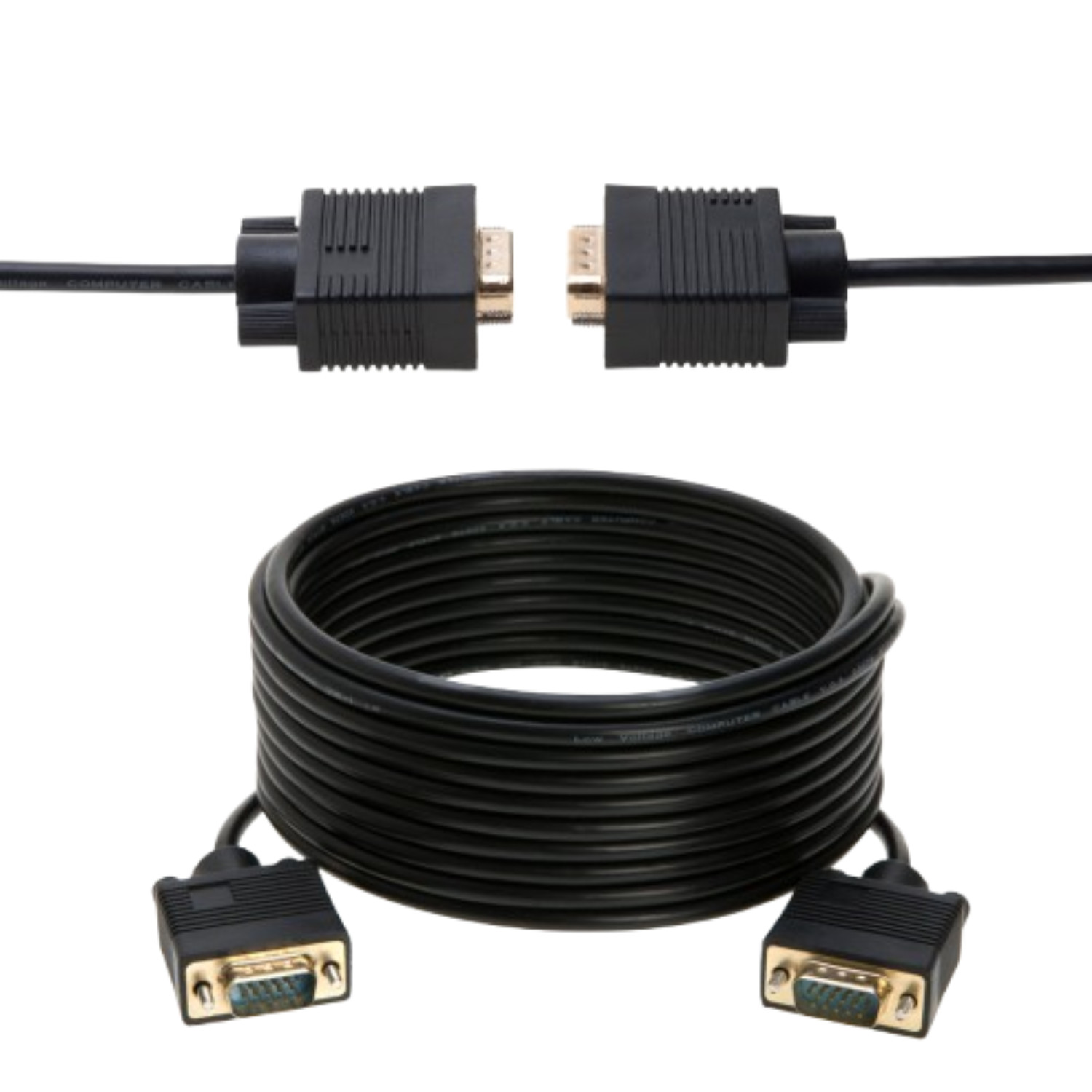 100ft SVGA VGA Cable Male to Male M/M Monitor Cord TV HDTV Full HD15 Laptop
