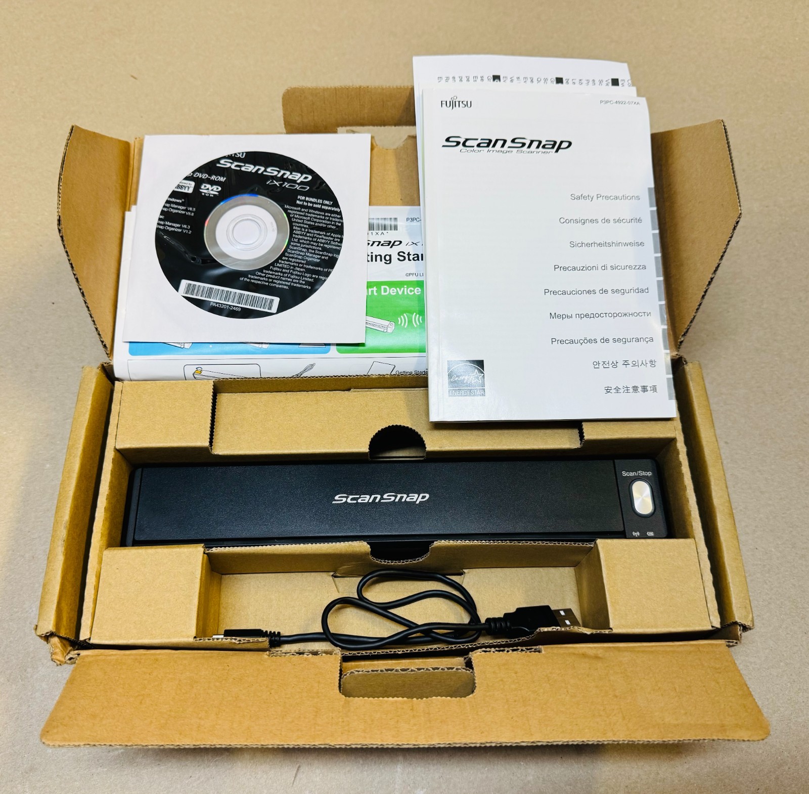 Fujitsu ScanSnap ix100 Wireless Mobile Scanner - WiFi ⭐NEW⭐