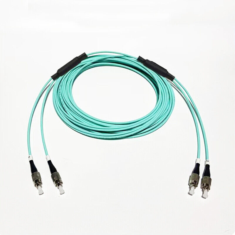 1M~40M LC/FC/ST/SC UPC Duplex MM OM4 50/125 Armored Fiber Optic Patch Cable Cord