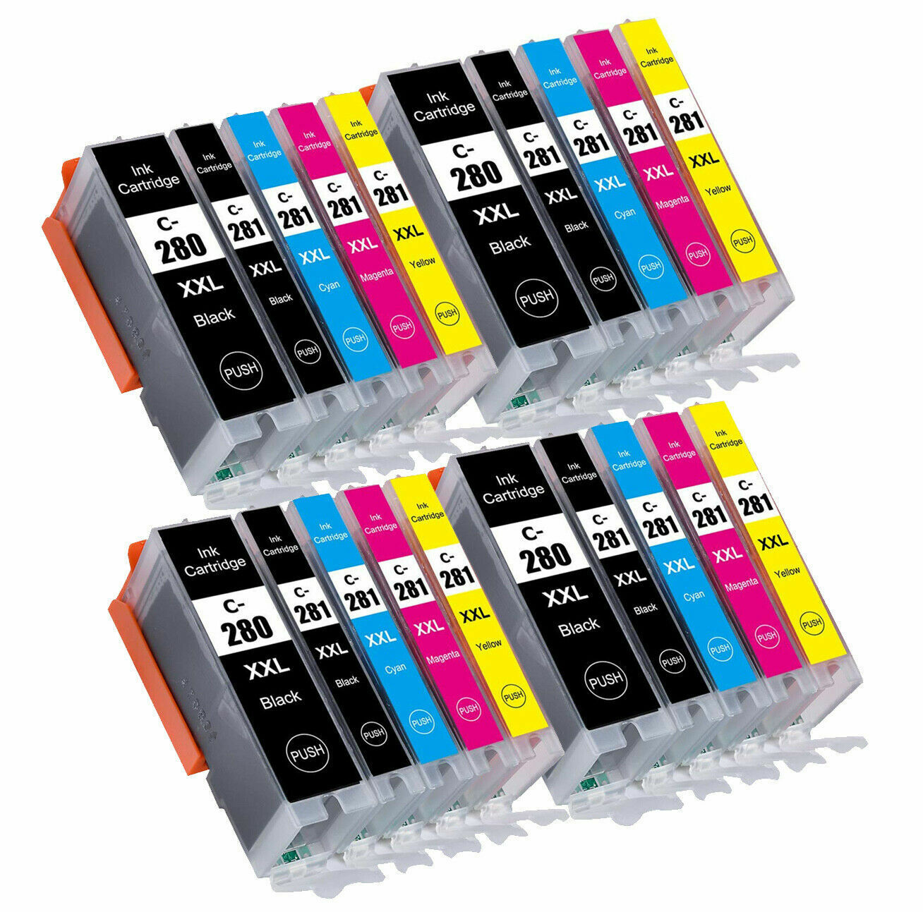 20PK PGI-280XXL CLI-281XXL Ink Cartridges for Canon TR8520 TS8120 TS9520 TS9521C