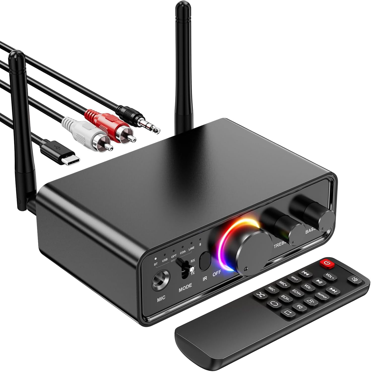 Upgraded M18 Bluetooth 5.3 Audio Receiver Transmitter for Home Stereo TV, Hifi W