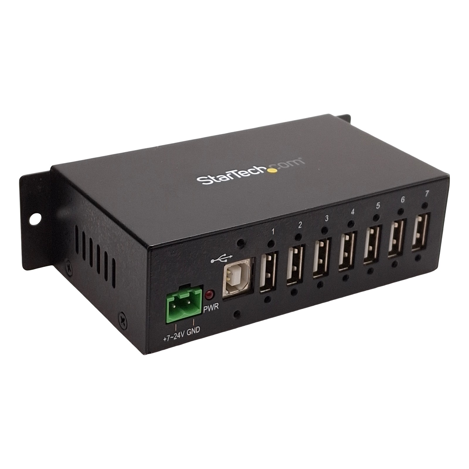 Startech ST7200USBM Industrial 7-Port USB 2.0 Hub, (7x) USB-A, (1x) USB-B, 24VDC