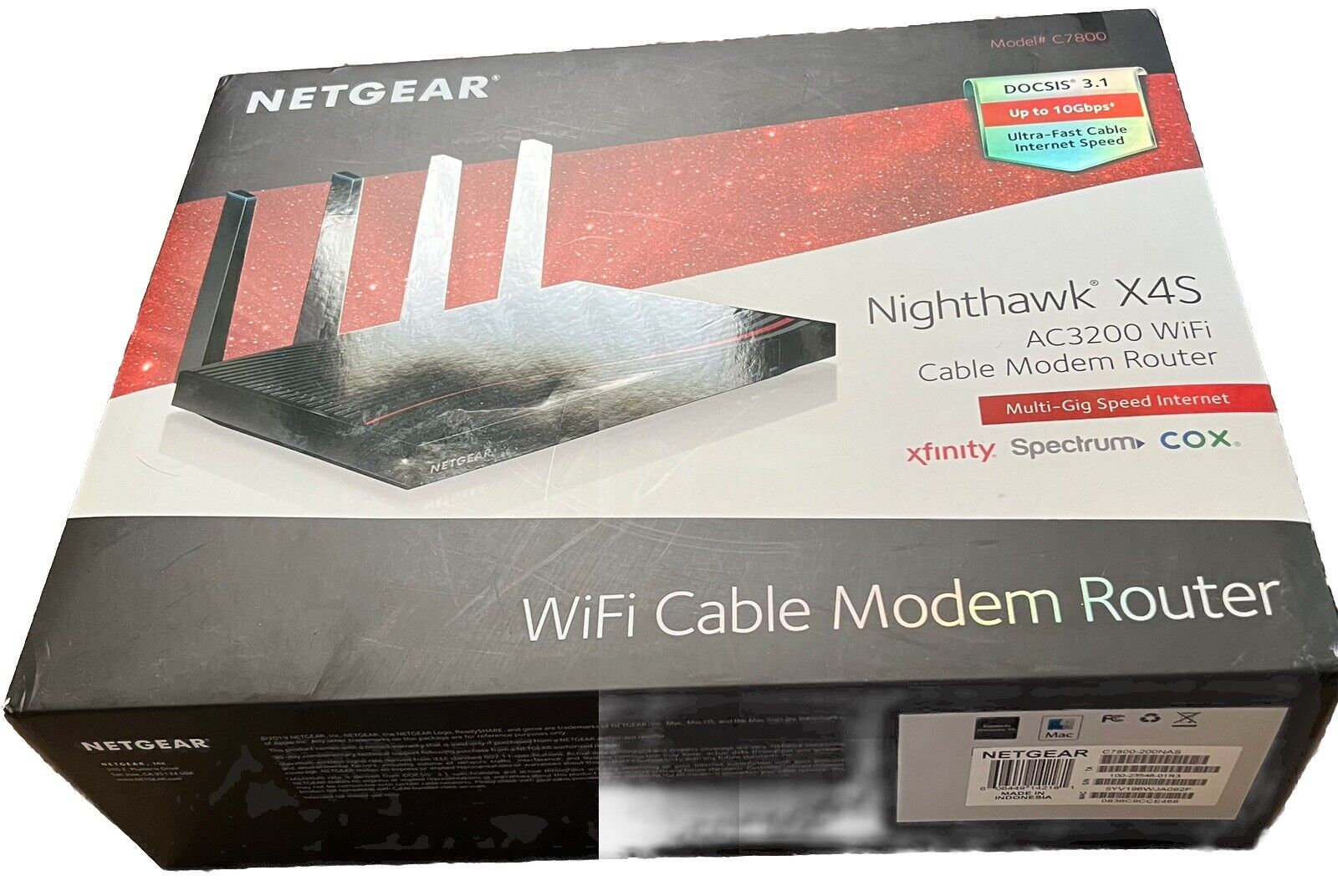 Netgear C7800 Nighthawk X4S Wireless AC3200 Dual-Band Gigabit Router & Modem