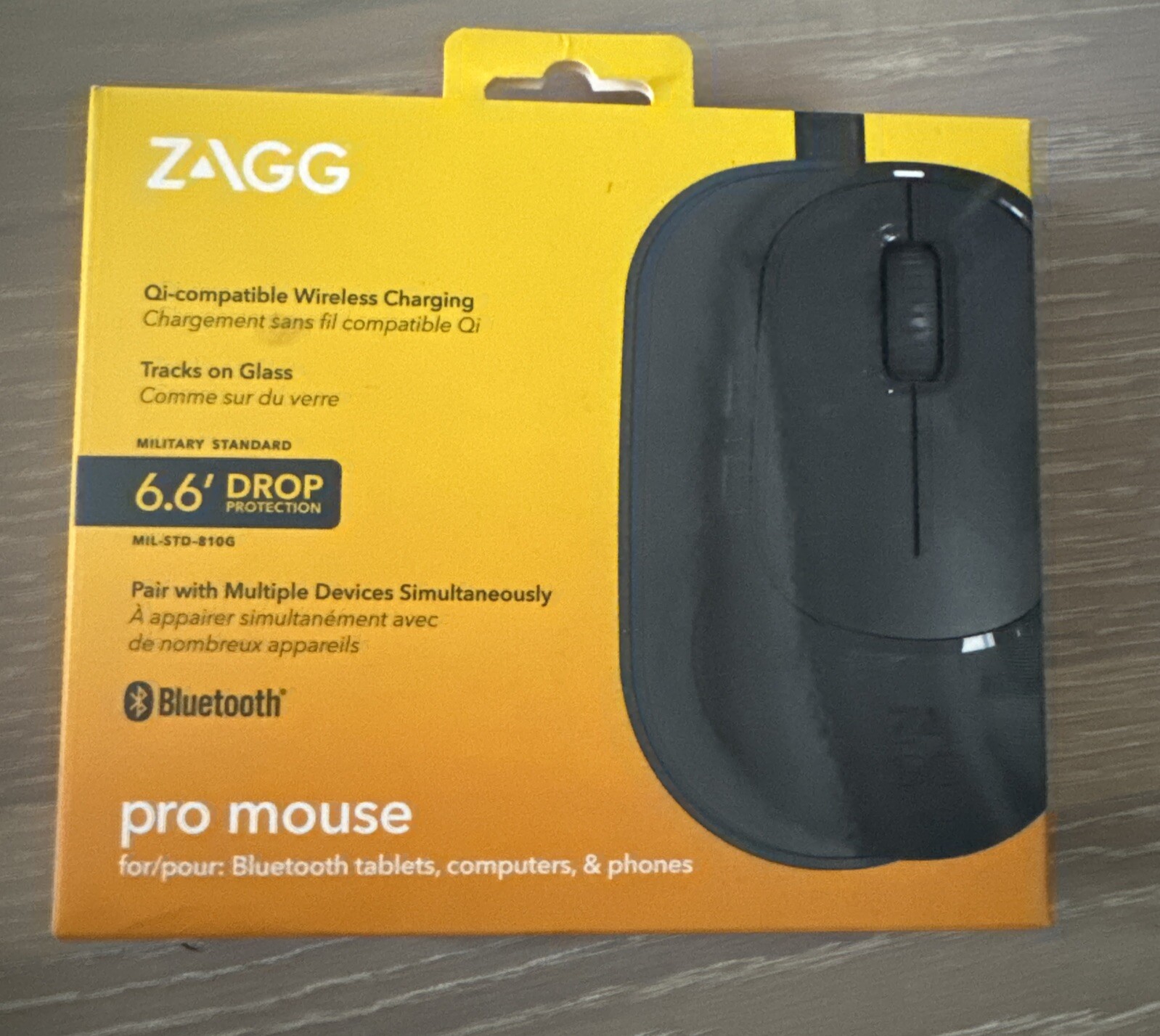 ZAGG Pro Mouse for Tablets and Laptops, Qi-Enabled, Wireless Charging, Bluetooth
