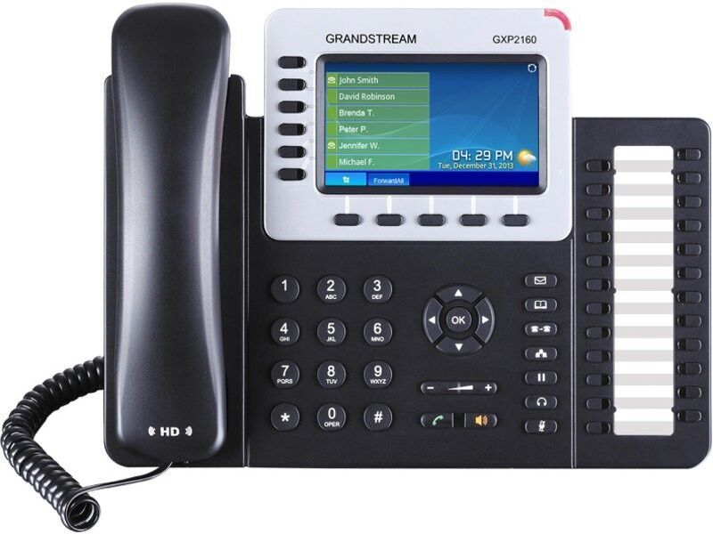 Grandstream GS-GXP2160 6-Lines Bluetooth VoIP Telephone - Black