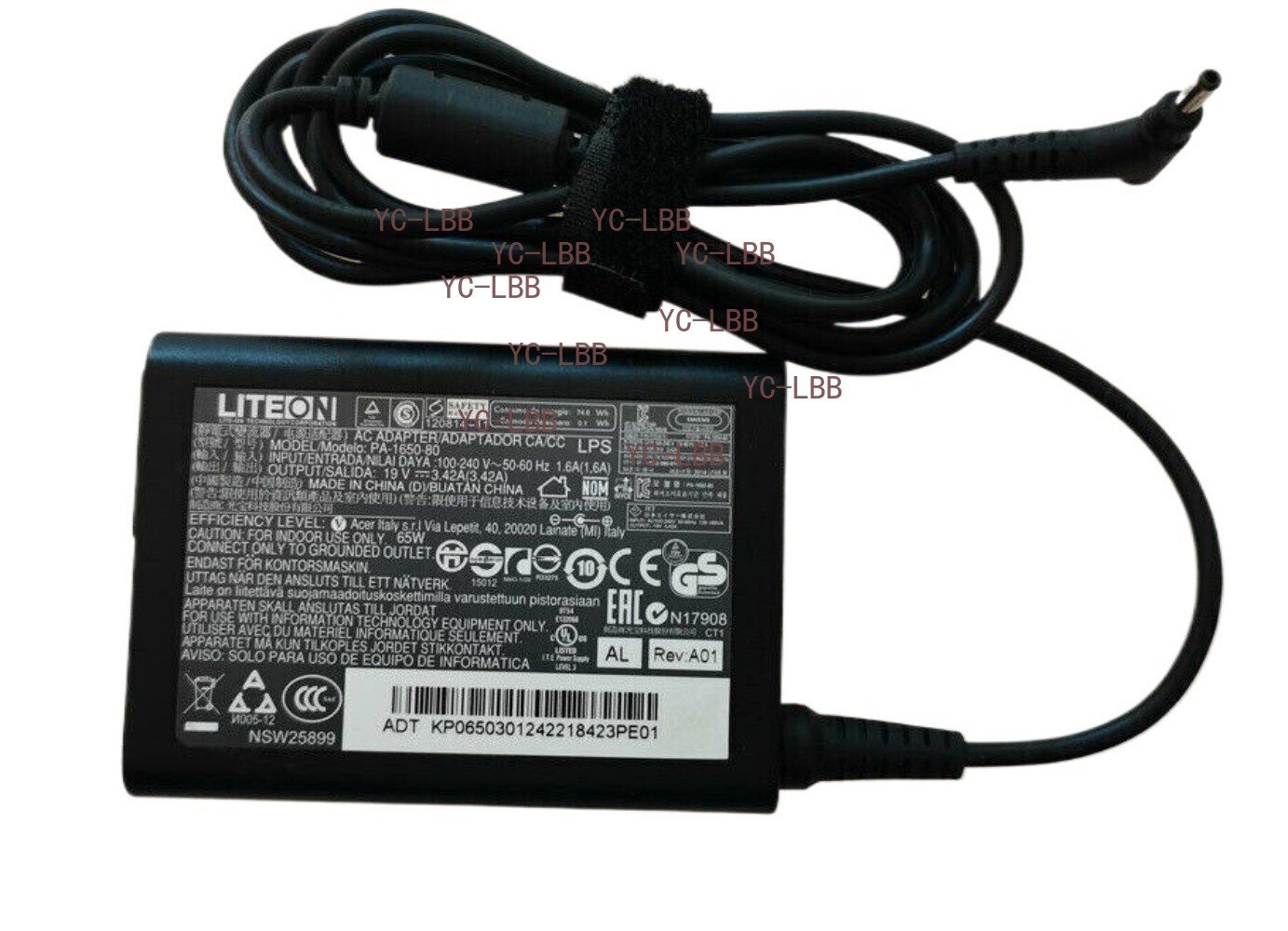 Genuine Liteon 65W Ac Adapter For Wacom Cintiq Companion DTH-W1300H DTH-W1300L