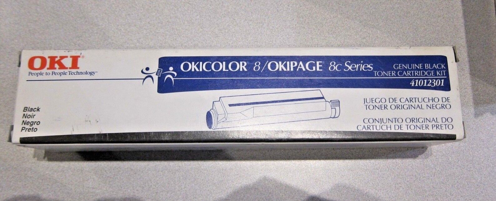 OKI OKICOLOR 8/OKIPAGE 8c Series  41012301 Black Toner Cartridge Kit C1  New 