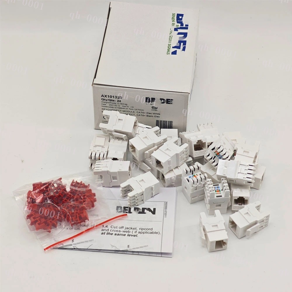 24-QTY Fits Belden AX101320 Category 6 KeyConnect RJ45 Jack Module White Box US