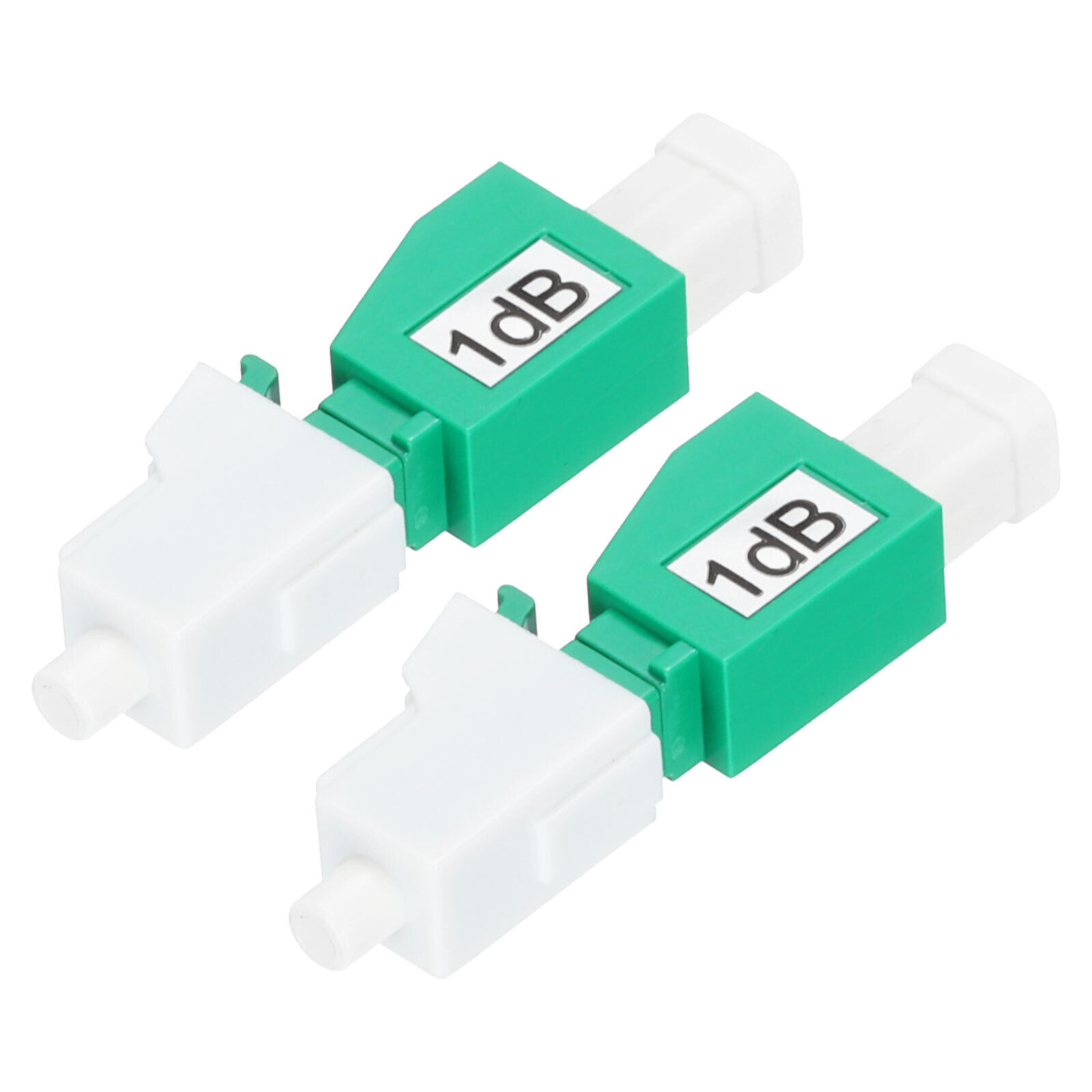 2PCS Fiber Attenuator 1dB LC/APC, Single Mode Fixed Male to Female Attenuator
