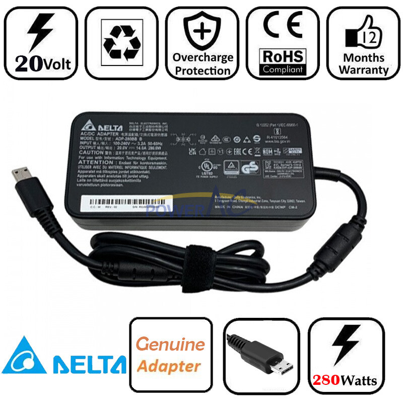 OEM Delta MSI Laptop Charger 280W 20V 14A ADP-280BB B A18-280P1A S93-0409330-C54