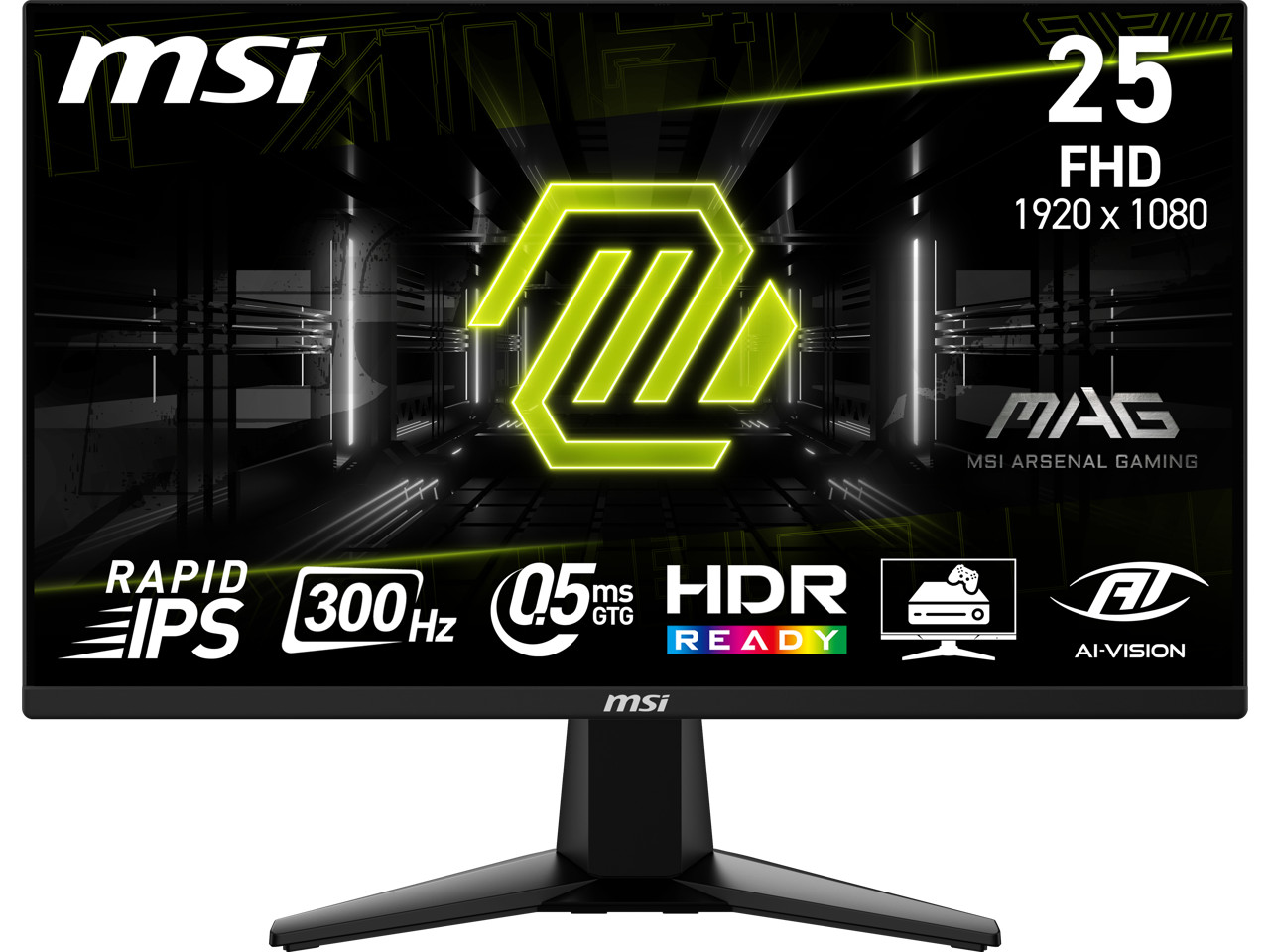 MSI MAG255XF 25" FHD Gaming Monitor 300Hz Metallic Black