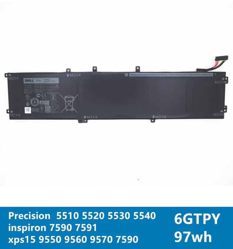 Genunie 97Wh 6GTPY laptop Battery For Dell Precision 5520 5530 XPS 15 9560 9570