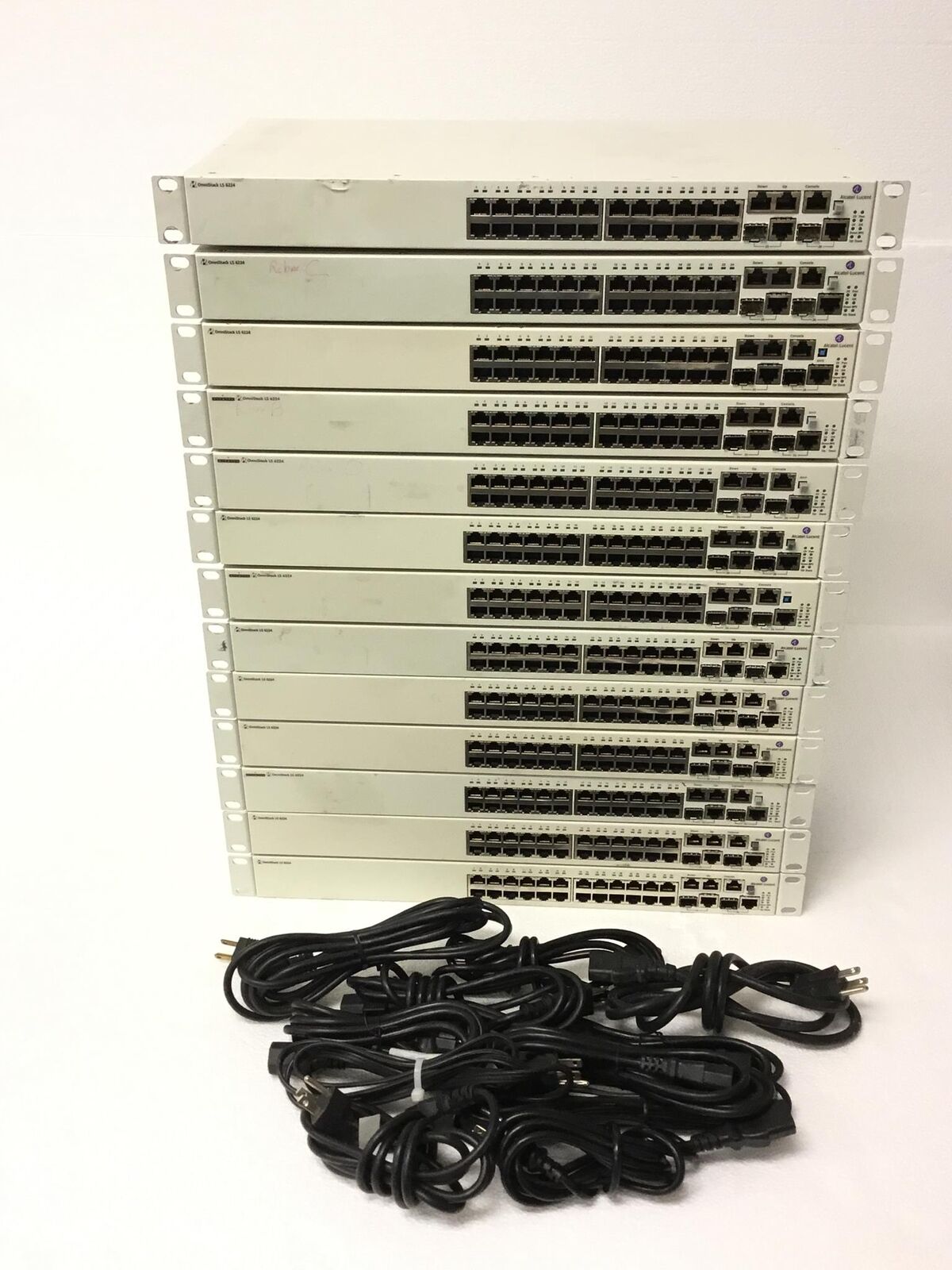 13x ALCATEL LUCENT Omni Stack LS 6224 POE Network Switch w/Rack Ears 