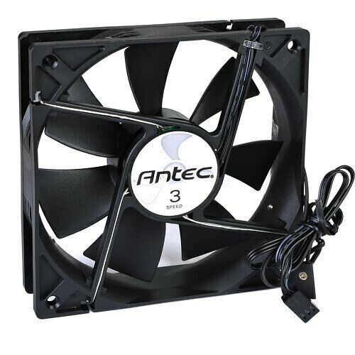 Antec 120mm Tricool Computer Case Cooling Fan with 3 Red LED / Fan Speed Control