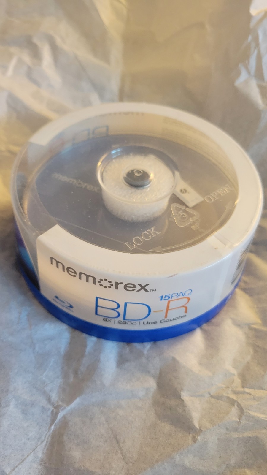 Memorex BD-R 15 Pack 25GB 6x Recordable Blu-ray Discs Spindle - BRAND NEW SEALED