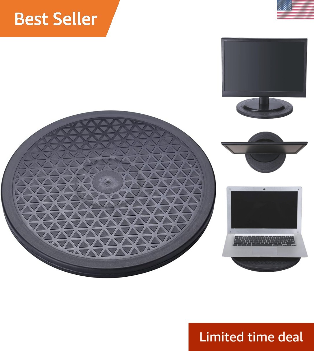 Durable Non-Slip Turntable with Steel Ball Bearings for Arts & Collectibles