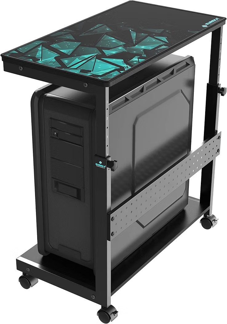 EUREKA ERGONOMIC PC Stand Height Adjustable 13.8"D x 25.2"W x 33.3"H, Black