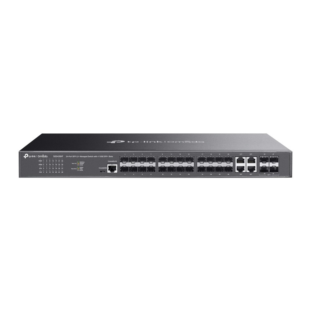 TP-Link SG3428XF | Omada 24-Port SFP L2+ Managed Switch | 4* 10GE SFP+ Slots