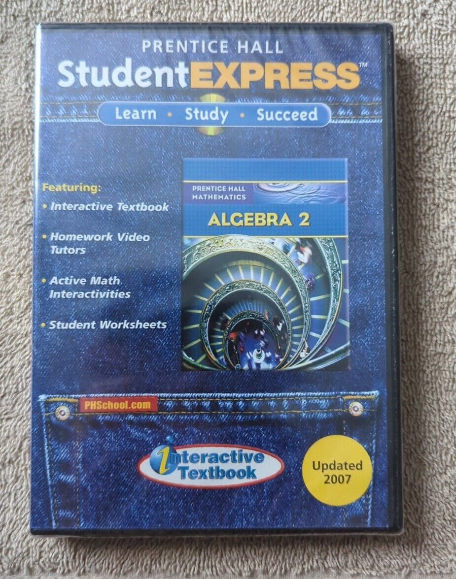 Math Learning ~ Algebra ~ Prentice Hall Student Express ~ Algebra 2 DVD *New*