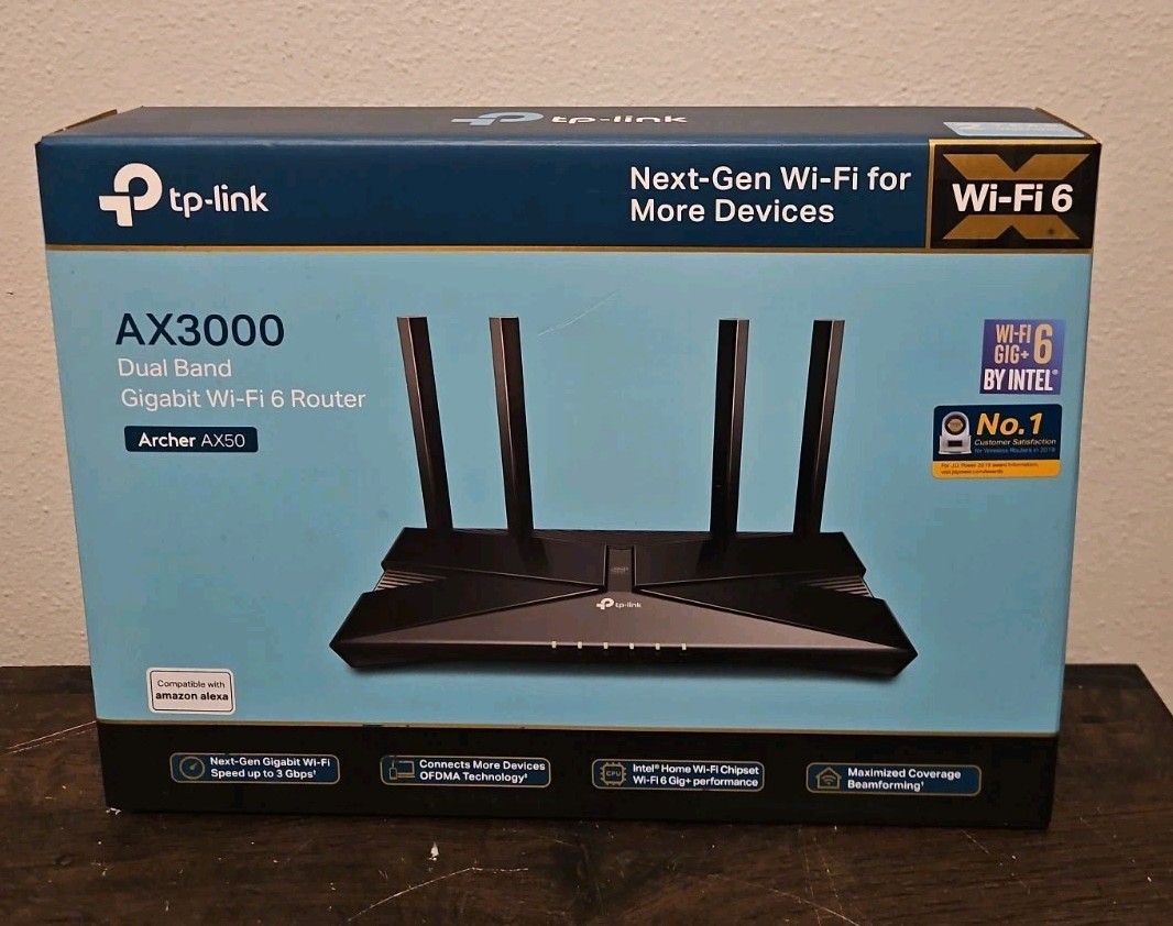 TP-Link Archer AX50(US) AX3000 Wi-Fi 6 Dual-Band Gigabit Router, USB 3.0