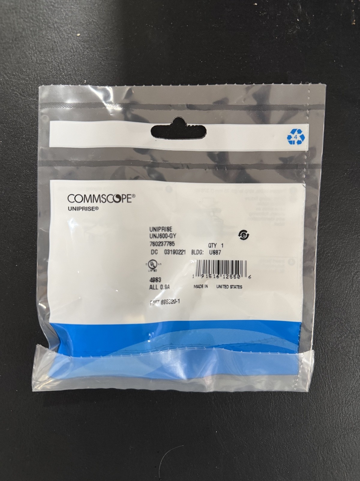 CommScope M-Series RJ45 Cat6 Unshielded Modular Jack Gray New Sealed (lots of 2)