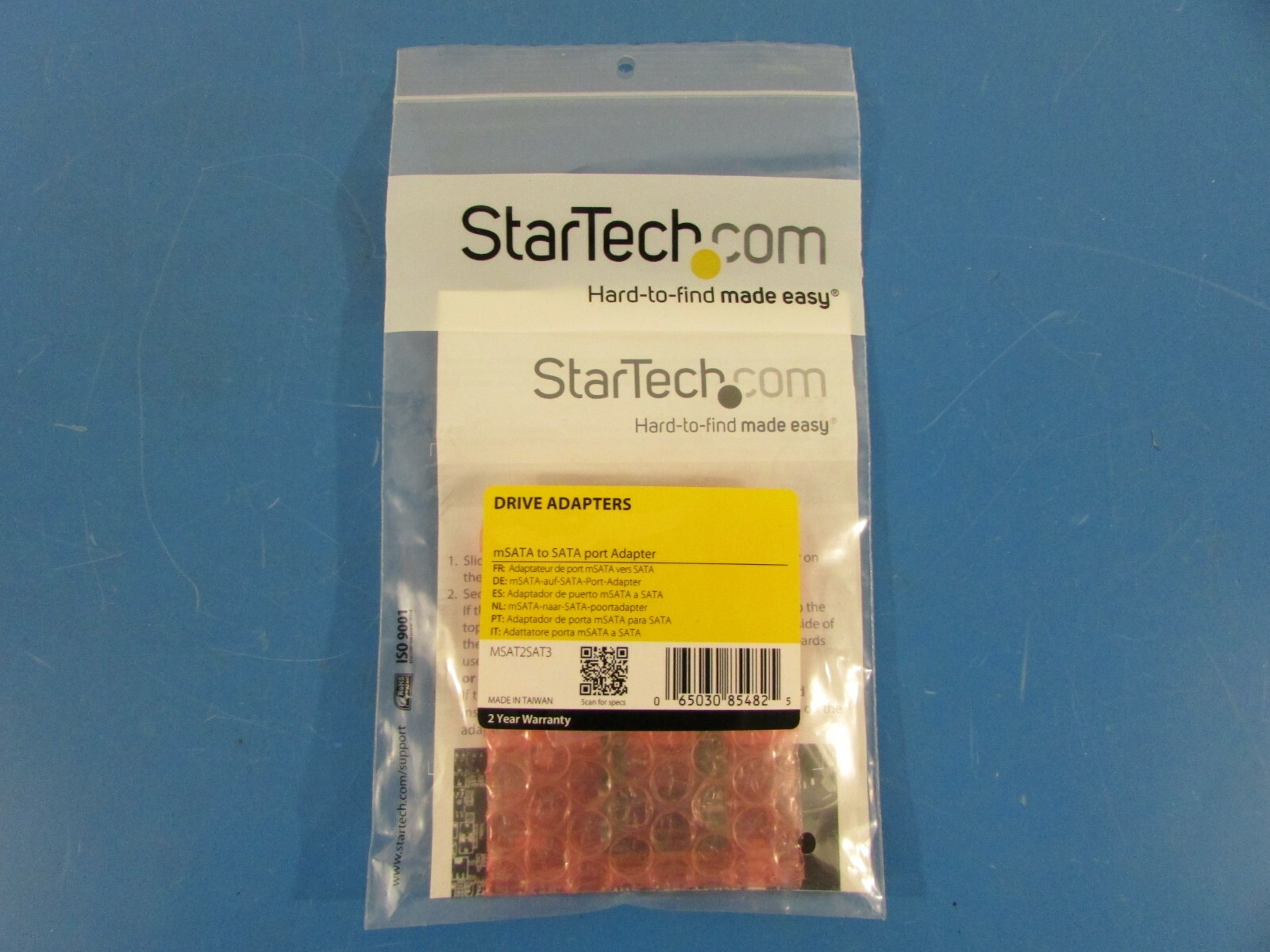 New StarTech MSAT2SAT3 mSATA to SATA HDD/SSD Adapter/mSATA to SATA Port Adapter