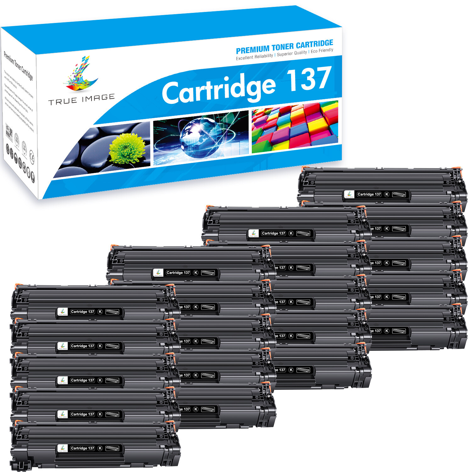 1-20 Black CRG 137 Toner For Canon 137 Toner Imageclass MF211 MF212w MF247dw LOT