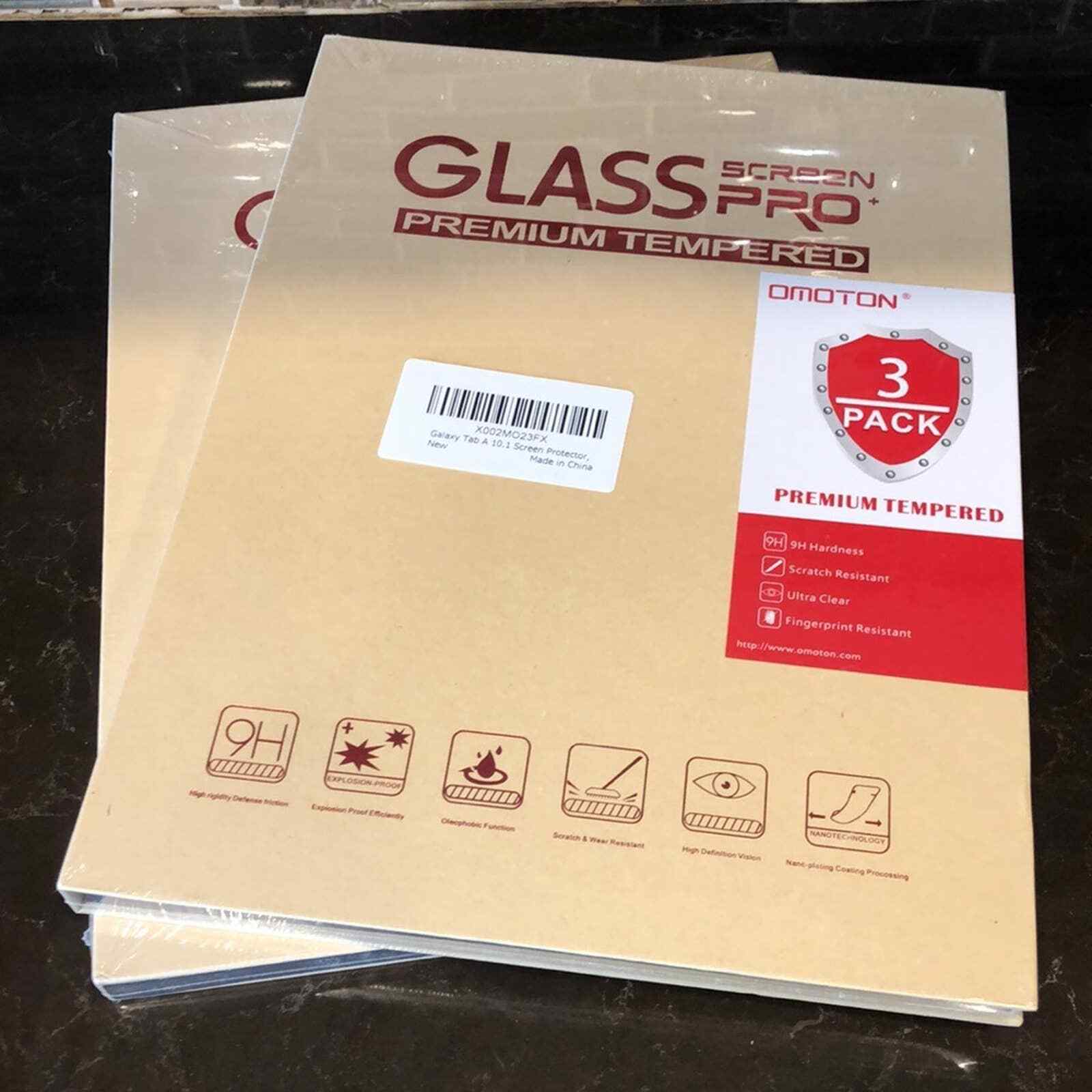 2 x OMOTON [3 Pack] Screen Protector for Samsung Galaxy Tab A 10.1 2019