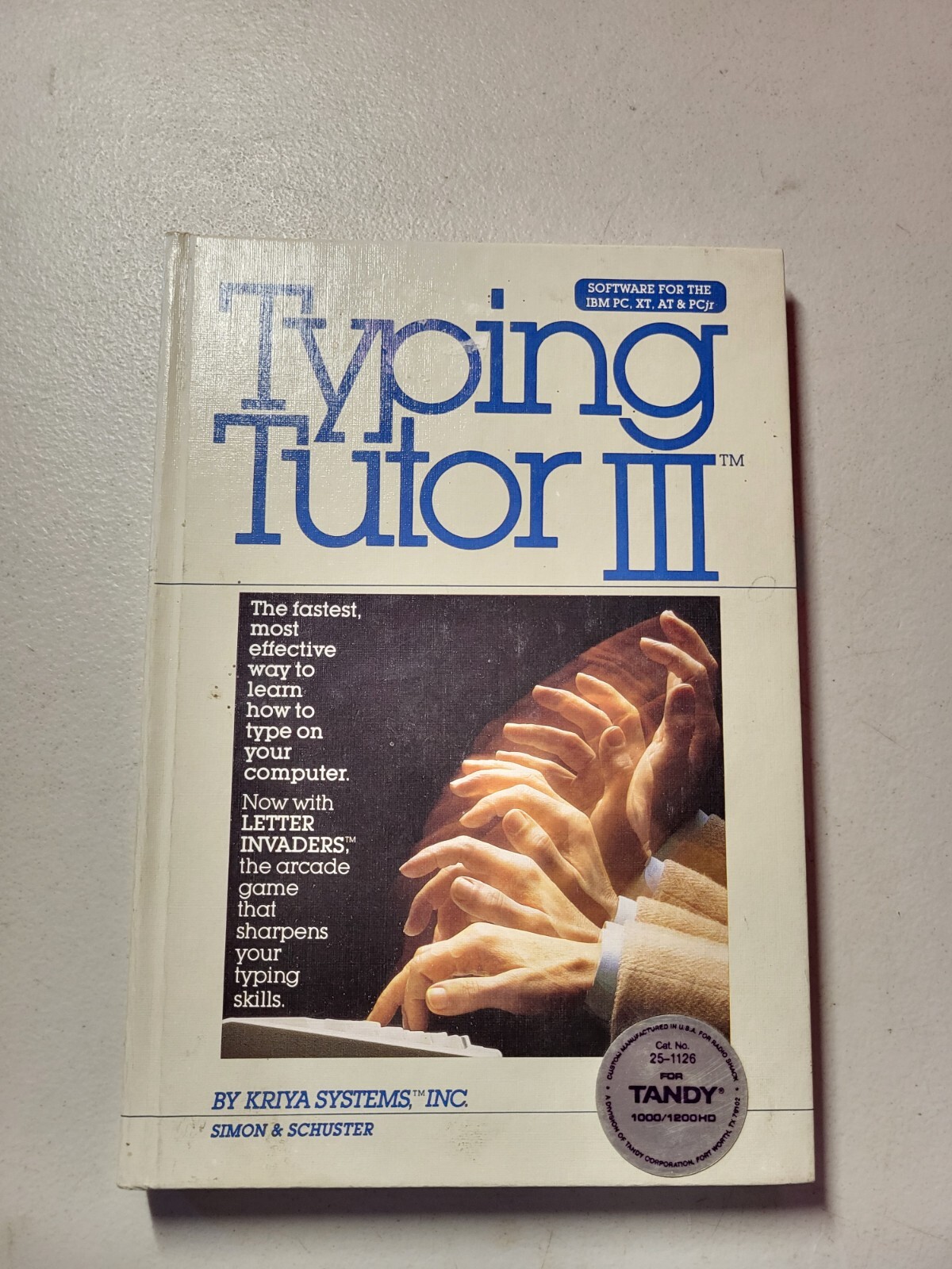 Typing Tutor III with Letter Invaders for the IBM PC Jr Tandy 5.25" Floppy Disk