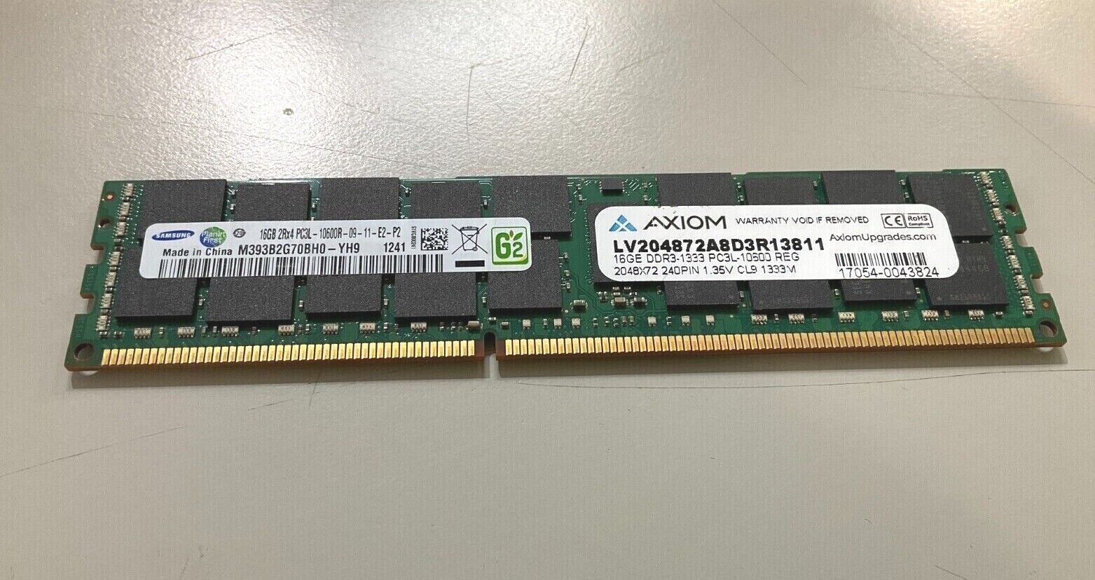 Axiom HPE 16GB PC3-10600 DDR3 ECC SDRAM DIMM 627812-B21-AX ✅❤️️✅❤️️ READ