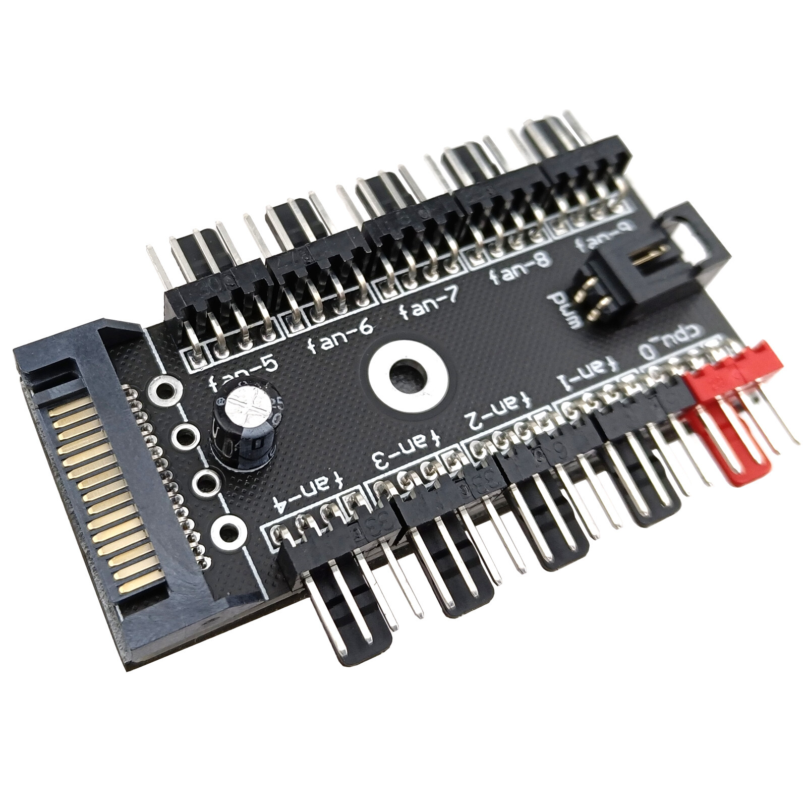 4-pin PWM Fan Hub 10 Way PC Cooling Splitter 12V SATA Power Connector for PC