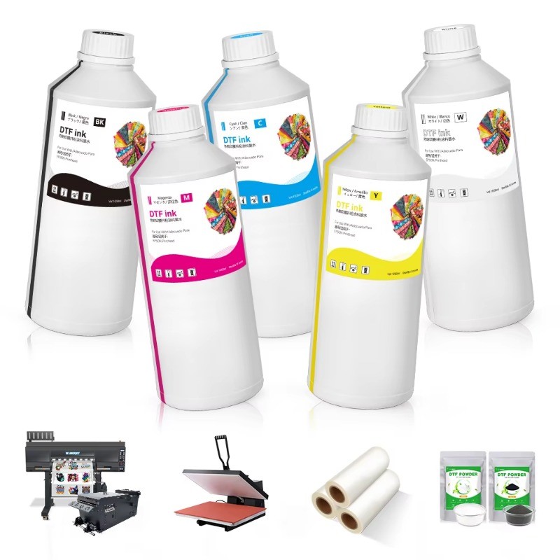 Premium 5*1000ML Bulk DTF White Pigment Ink for 3200 XP600 4720 5113 L1800 1390