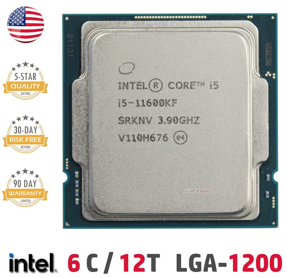 11th Gen Intel Core i5-11600KF CPU SRKNV 3.9GHz 6-Core LGA1200 Desktop Processor