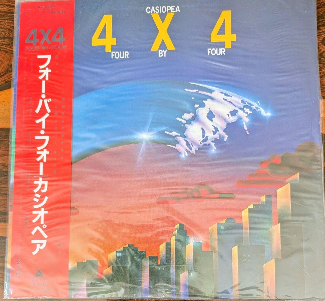 Casiopea 4x4 LP ALR-28045 Japanese Fusion With Obi & Sheet Music Good Condition