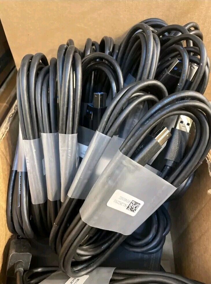 Lot of 20 Genuine Dell 6ft 3.0 USB Cables Type A to Type B 5KL2E04507 5KL2E22501