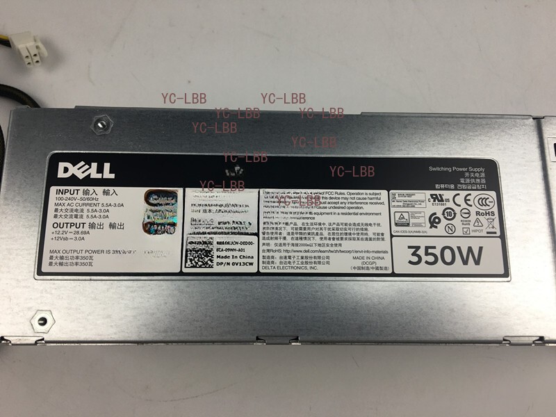 New Dell T330 350W D350E-S3 Wired Cold Power V13CW 0V13CW TK5R9 0TK5R9