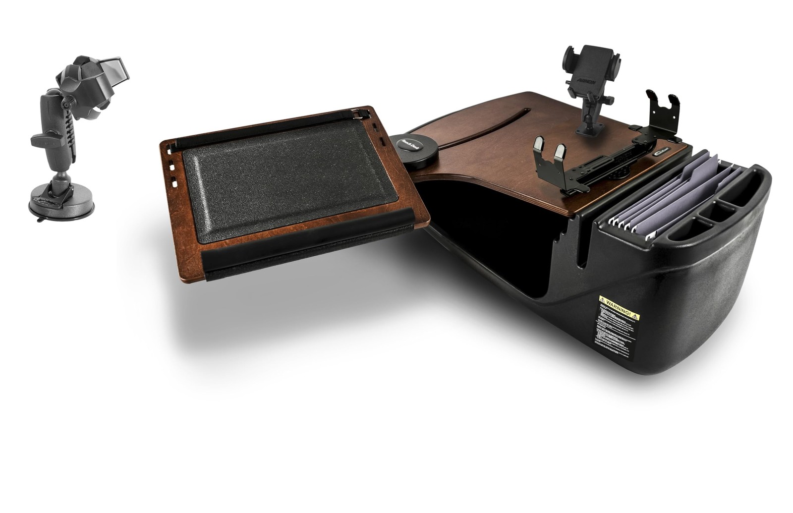 AutoExec Reach Desk Front Seat Car Desk for Your Vehicle  Suction Phone Mount