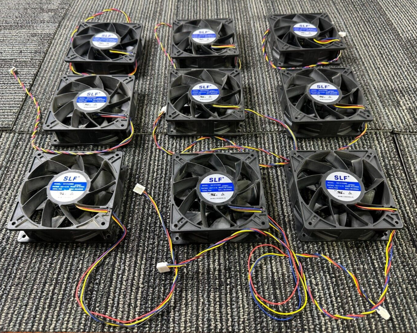 (9) SLF Bearing Cooling Fan SG121238BS For Antminer S7 S9 S11 E9+ L3+ T9+ M3/M10