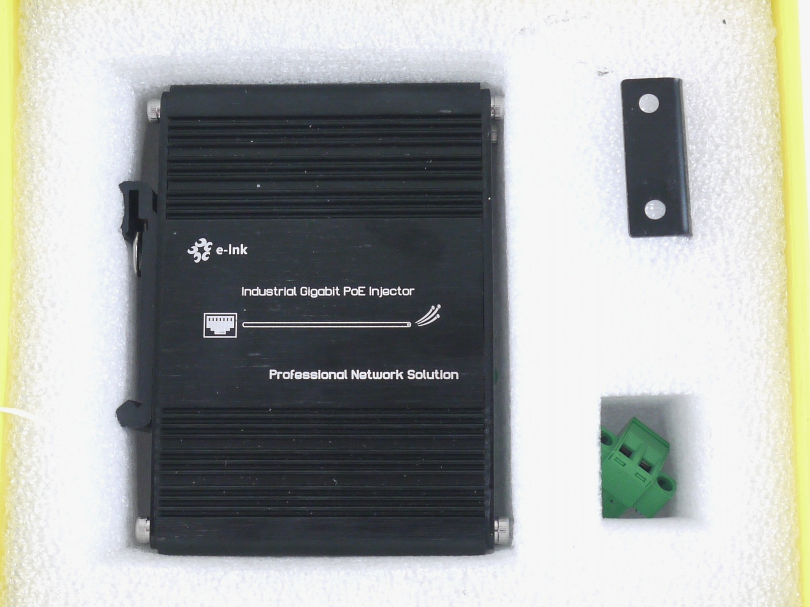 E-Link LNK-INJ301-30 Industrial Gigabit PoE+ Injector 30W DIN-Rail Mount 48-52V