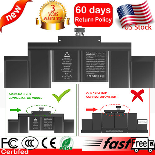 A1618 Battery/Charger For MacBook Pro 15''Retina A1398 Late 2013 Mid 2014 2015