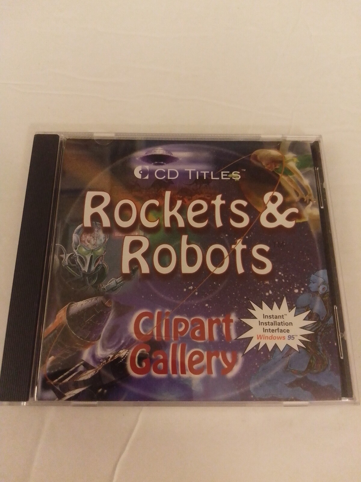 CD Titles Rockets And Robots Clipart Gallery Clip Art CD-ROM For Windows 95 - XP