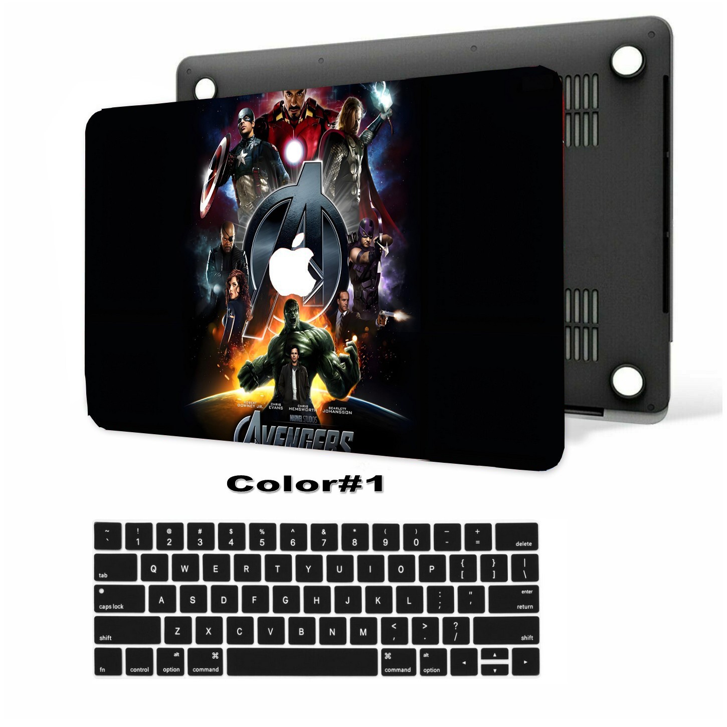 Avengers Pattern Rubberized Hard Case Cover For New Macbook Pro Air M2 M3 M4 M5
