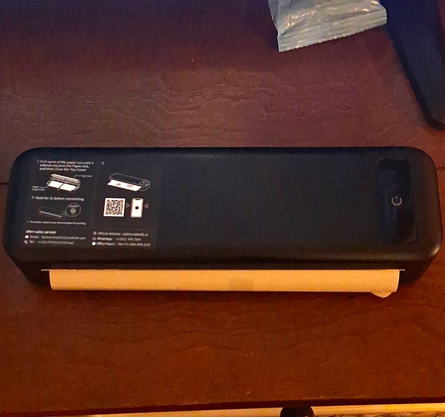 A285M Portable Wireless Thermal Mobile Printer, A4, 300x300 DPI, B&W