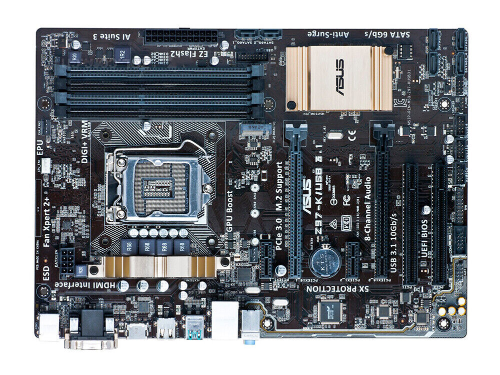 ASUS Z97-K/USB3.1 LGA 1150 Intel Z97 USB3.1 HDMI SATA3 ATX Motherboard With I/O
