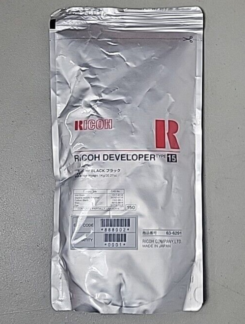 New Genuine Ricoh Type 15 Black Developer 888002 - 