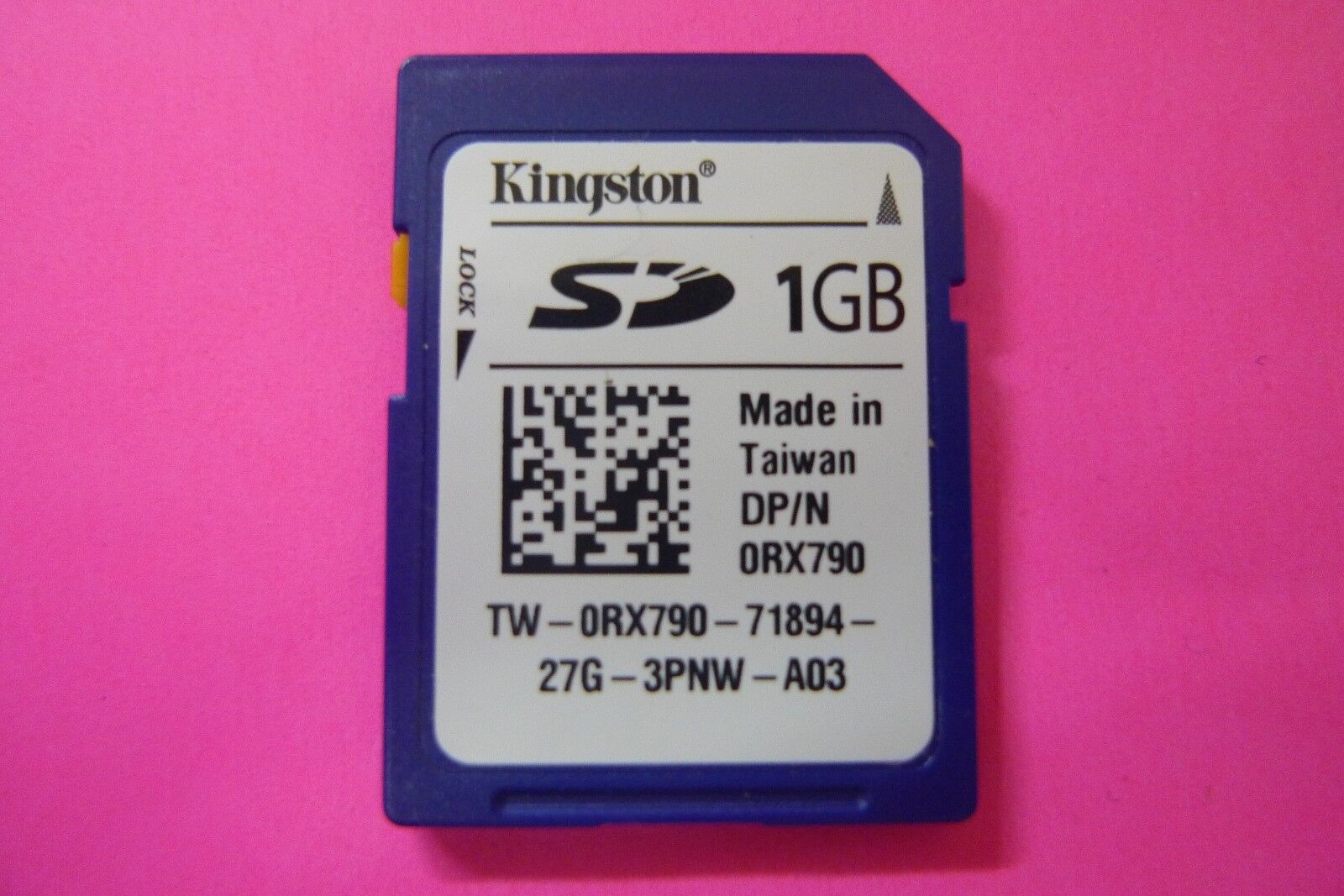 GENUINE Kingston 1GB Flash Memory SD Card RX790