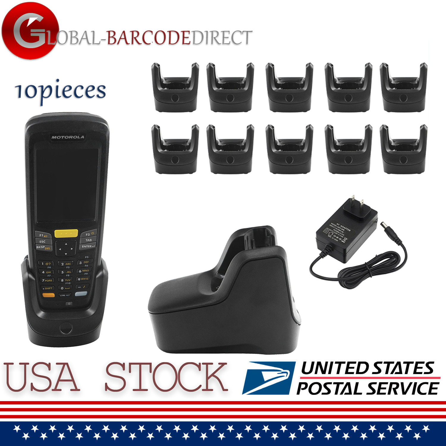 10x 1-Slot USB Charger Cradle for Motorola Symbol MC2100 MC2180 CRD2100-1000UR